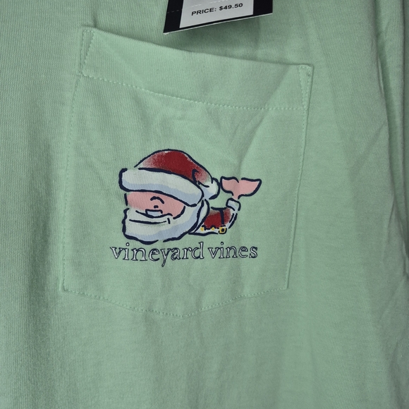 Vineyard Vines Men's Mint Green Long Sleeve Shirt. 1828/425 - Picture 3 of 7
